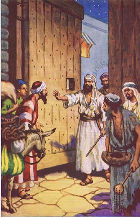 Nehemiah keeps the Sabbath, illustration from Pictures That Teach The Crown Series , 1920