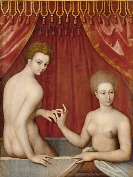 Zwei Damen im Bad. from School of Fontainebleau