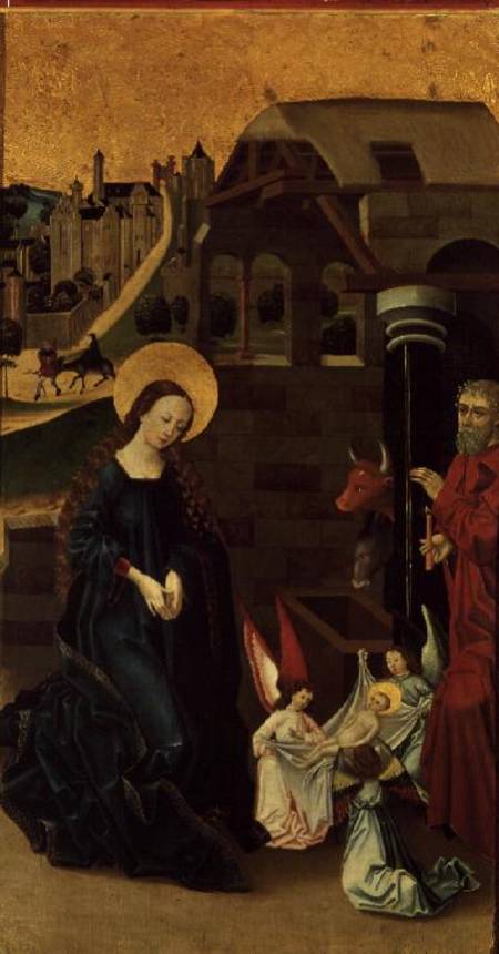 Adoration of the Infant Jesus (side panel of a Triptych) from Schwabian School