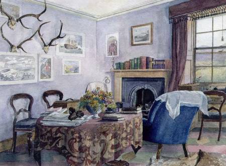 Drawing Room Interior in a Country House in Scotland from Scottish school
