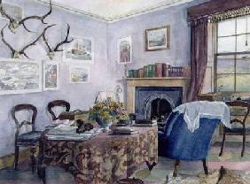 Drawing Room Interior in a Country House in Scotland