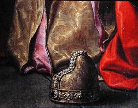 Cornu hat, detail from Venice on her Knees in front of the Virgin