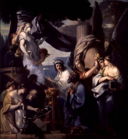 Solomon making a sacrifice to the idols from Sébastien Bourdon