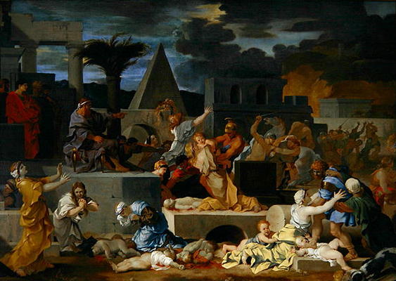 The Massacre of the Innocents (oil on canvas) from Sébastien Bourdon