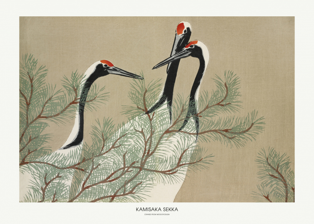 Cranes From Momoyogusa from Kamisaka Sekka