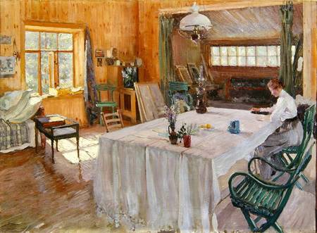 In the House of the Artist Konstantin Korovin (1861-1939) from Sergei Arsenevich Vinogradov