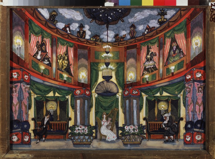 Stage design for the opera Tales of Hoffmann by J. Offenbach from Sergei Jurijewitsch Sudeikin