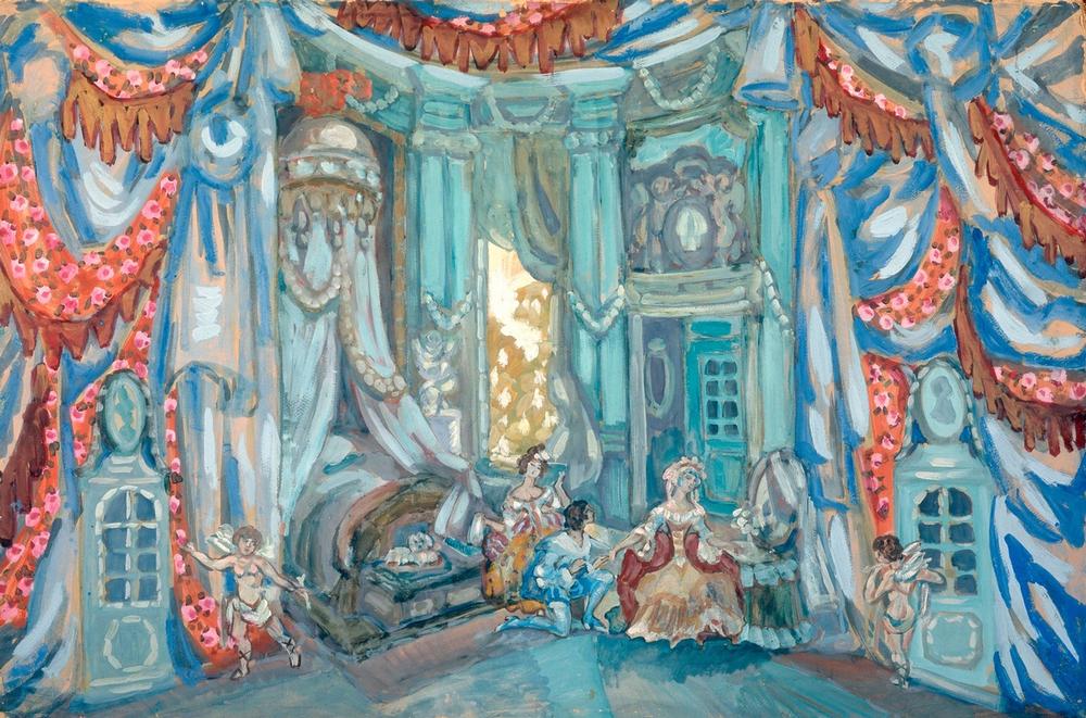 Figaros Hochzeit Bühnenbildentwurf from Sergei Jurijewitsch Sudeikin