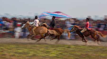Village Heroes in a traditional Race