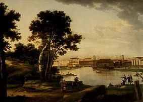 St. Petersburg, look from the Petrowsky island to the Tuchkov bridge and the Wassiljewski island from Silvester Feodossijewitsch Stschedrin