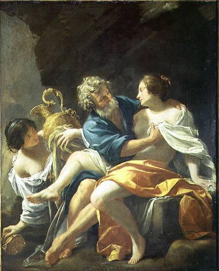 Lot and his Daughters from Simon Vouet