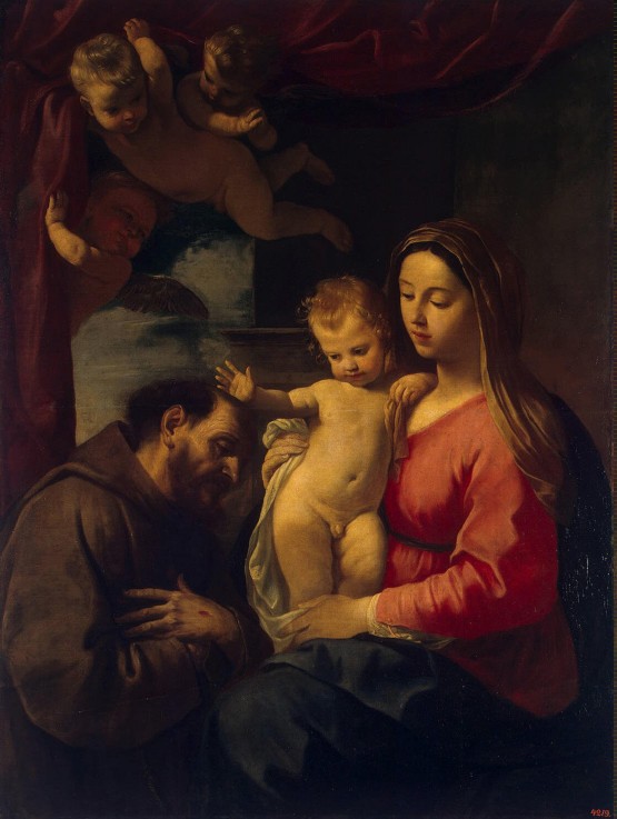 Madonna with the Child and Saint Francis of Assisi from Simone Cantarini