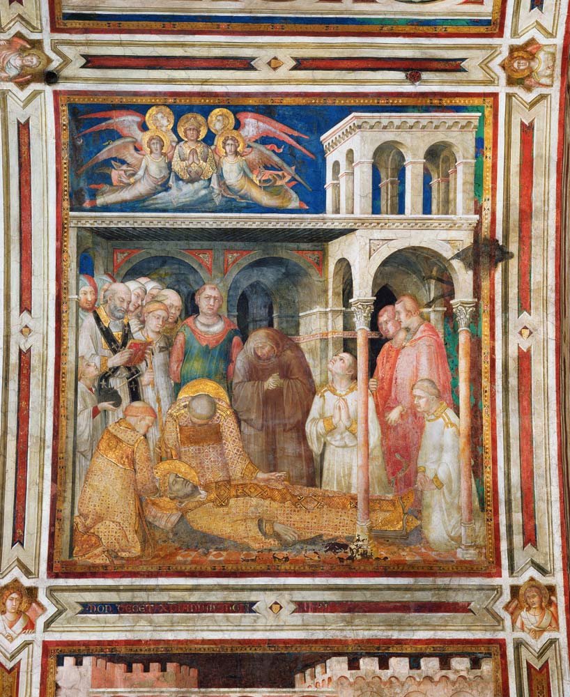 The Death of St. Martin, from the Life of St. Martin from Simone Martini