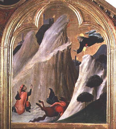 Agostino Saving a Man who Fell from his Horse, from the Altar of the Blessed Agostino Novello from Simone Martini