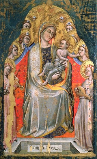 Madonna and Child Enthroned with Angels from Simone dei Crocifissi