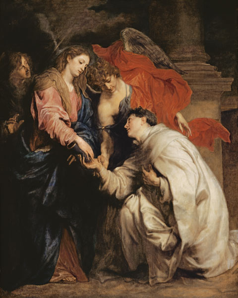 Die mystische Verlobung des seligen Hermann Joseph mit Maria from Sir Anthonis van Dyck