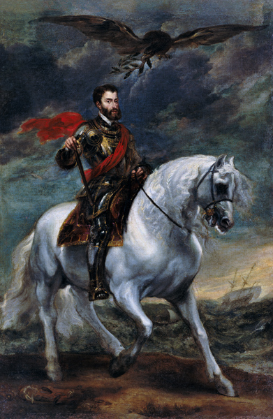 Equestrian portrait of the Emperor Charles V from Sir Anthonis van Dyck