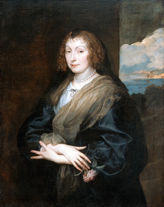 Portrait of a Woman with a Rose from Sir Anthonis van Dyck