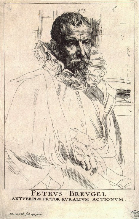 Portrait of the artist Pieter Bruegel the Younger (1564-1636) from Sir Anthonis van Dyck