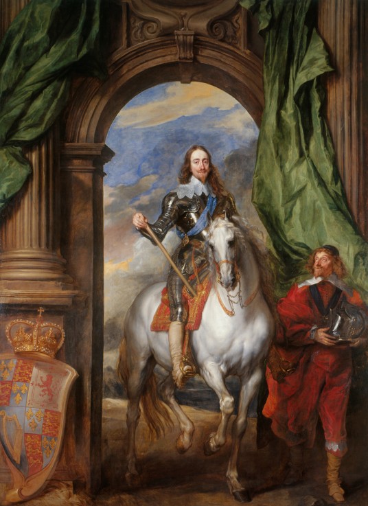 Equestrian portrait of Charles I, King of England  (1600-1649) with M. de St Antoine from Sir Anthonis van Dyck