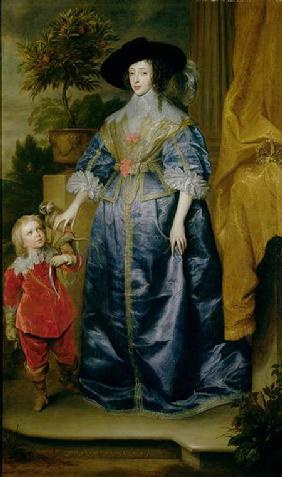 Queen Henrietta Maria and her dwarf Sir Jeffrey Hudson