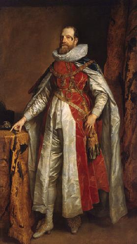 Portrait of Henry Danvers, 1st Earl of Danby (1573-1644), in robes as Knight of the Garter