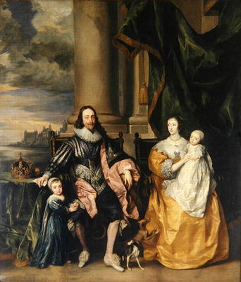 Charles I (1600-49) and his Family (oil on canvas) from Sir Anthony van Dyck