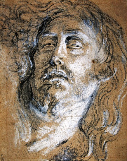 Head of the dead Christ (charcoal & chalk on paper) from Sir Anthony van Dyck