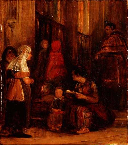Seven Figures in a Church from Sir David Wilkie