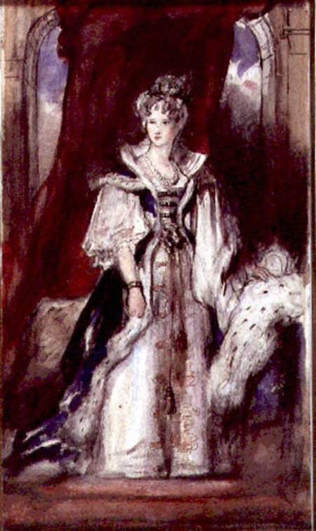 Queen Adelaide (1792-1849) 1836 (pen and w/c on paper) from Sir David Wilkie