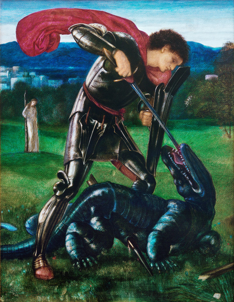 Der heilige Georg tötet den Drachen from Sir Edward Burne-Jones