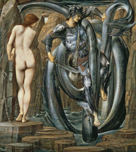 The Doom Fulfilled (Perseus Slaying the Sea Serpent) c.1876 (gouache on paper) from Sir Edward Burne-Jones