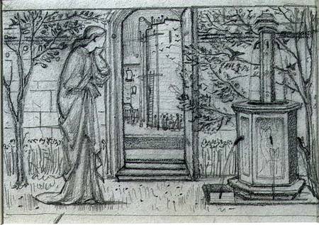 A Study for Danae and the Brazen Tower from Sir Edward Burne-Jones