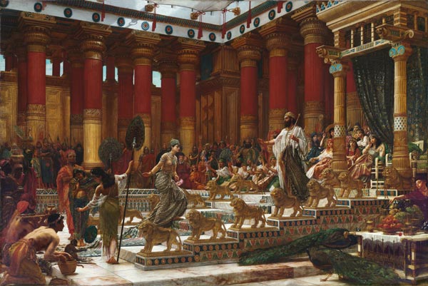 The of the Queen of Sheba to King - Sir John Poynter as art print or hand oil.