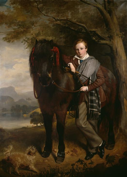Portrait of a young boy with a pony from Sir John Watson Gordon