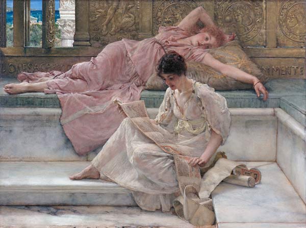 A favourite poet. from Sir Lawrence Alma-Tadema