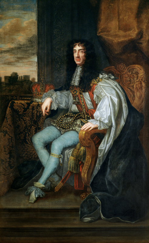 Portrait of King Charles II (1630-85) from Sir Peter Lely