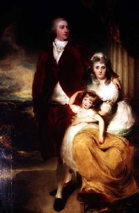 Henry, 10th Earl and 1st Marquess of Exeter, his wife Sarah and daughter Lady Sophia Cecil