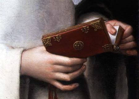 Portrait of the Artist's Sister in the Garb of a Nun, detail of her prayer book from Sofonisba Anguisciola