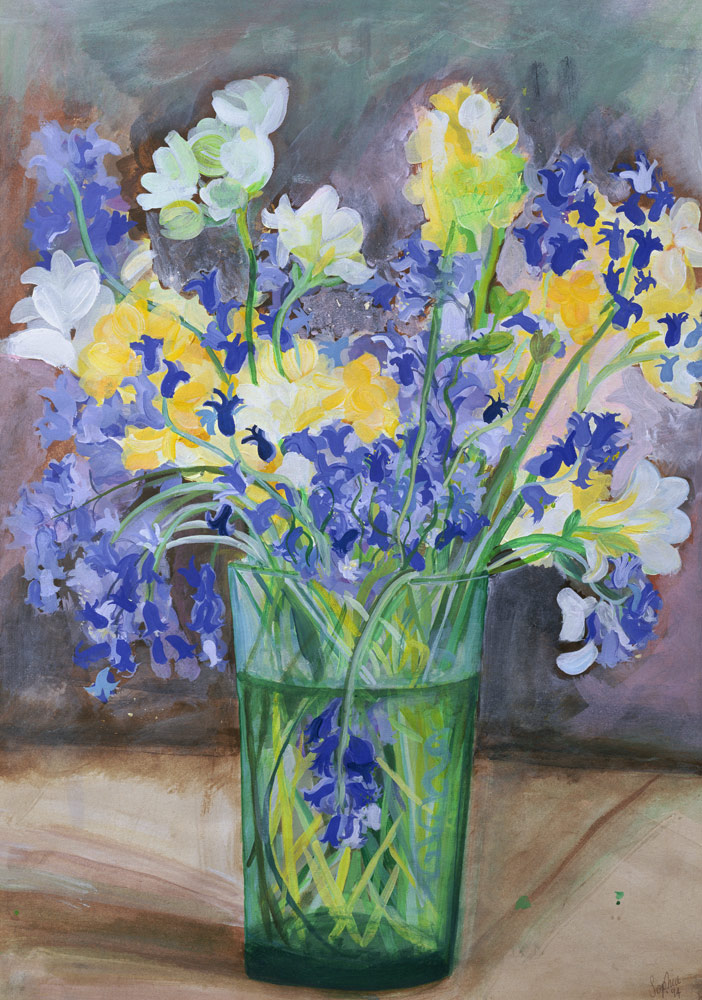 Bluebells and Yellow Flowers, 1994 (acrylic)  from Sophia  Elliot