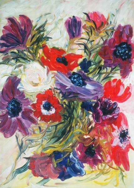 Anenomes (oil on canvas)  from Sophia  Elliot
