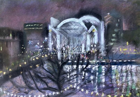 Embankment Station, from the South Bank, 1995 (pastel on paper)  from Sophia  Elliot
