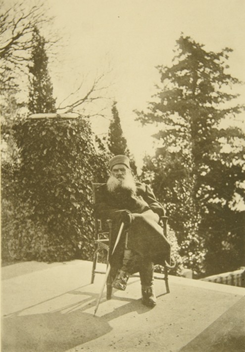 Leo Tolstoy in Gaspra on the Crimea from Sophia Andreevna Tolstaya