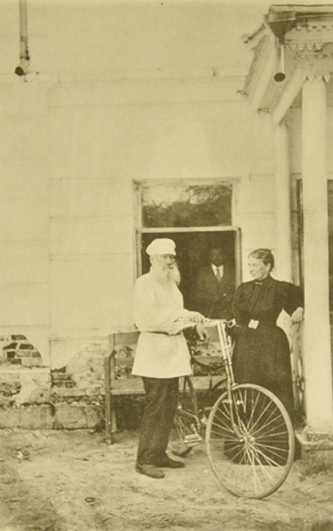 Leo Tolstoy with a Bicycle from Sophia Andreevna Tolstaya