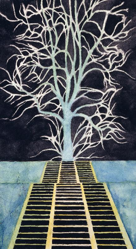 The tree at the end of the stairs from Leon Spilliaert