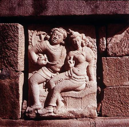 Relief of a Mithuna couple at Isurumuniya from Sri Lankan School