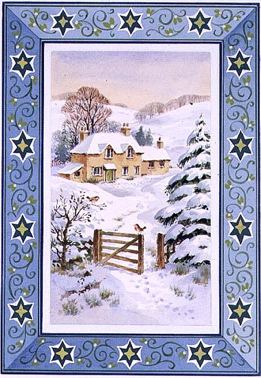 Christmas Cottage (w/c on paper)  from Stanley  Cooke