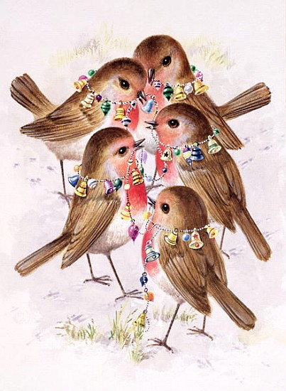 Christmas Robins (w/c on paper)  from Stanley  Cooke