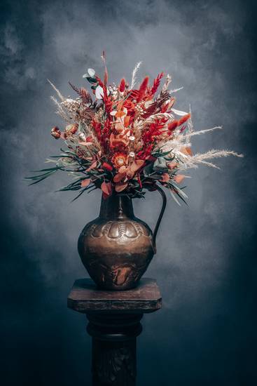 Bouquet of dried flowers “red infinity”