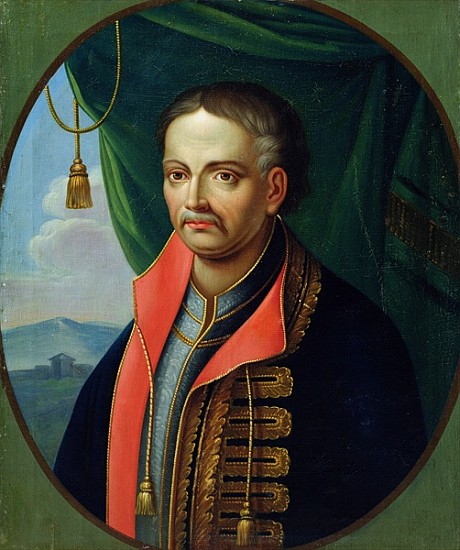 Portrait of Ivan Mazepa, hetman of the Ukrainian cossacks from Stepan Zemlykov